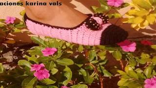 PANTUFLAS A CROCHET PASO A PASO EN ESPAÑOL 👈👈 [upl. by Ellehcirt]