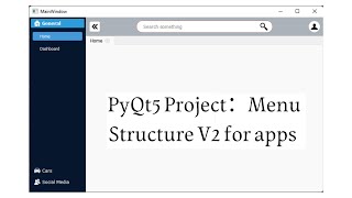 PyQt5 Programs  Menu Structure for applications V2 [upl. by Urbas]