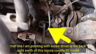 Toyota Corolla 1995 Model Backlight Switch Location [upl. by Khai331]