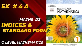 Chapter 4  Maths  O LEVEL  INDICES and Standard form [upl. by Whitehouse]