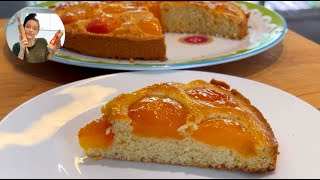 Aprikosenkuchen  Kuchen mit Aprikosen  Einfaches Rezept [upl. by Wildon]