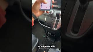 How to use RCA to AUX cable to play Music in Car with DVD Player [upl. by Burris]