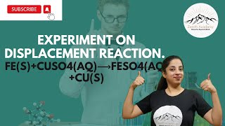 Experiment Displacement reaction FesCuSO4​aq⟶FeSO4​aqCus science displacementreaction [upl. by Nonah]