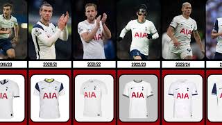 Evolution Tottenham Hotspur Jersey Home 1989 2024  All Tottenham Football Jerseys History 202425 [upl. by Marris]