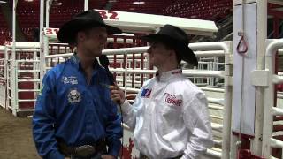 Ty Elliot talks about his night number one win of the 2013 Calgary Roughstock Rumble [upl. by Orban]