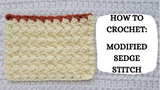 How To Crochet Modified Sedge Stitch  Tutorial DIY Beginner CrochetUnique Crochet StitchEasy 👏 [upl. by Aromat112]