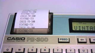 Casio PB300 printing from BASIC program [upl. by Shannan]