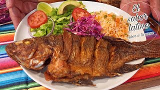 🔴Mojarras Fritas ¡Como Hacer un Delicioso Pescado Frito al Mojo de Ajo Riquisimas👌El sabor latino [upl. by Orban]