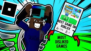 I Tested The Most DISLIKED Roblox Games [upl. by Anivol]