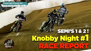 Knobby Night 1 SEMIS 1 amp 2 Costa Mesa Speedway speedway racing action [upl. by Kip]