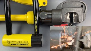 797 Hydraulic Cutter EXPLODES vs Kryptonite New York Fahgettaboudit Lock [upl. by Kristal]