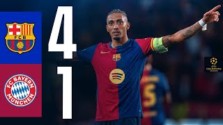 HIGHLIGHTS  FC BARCELONA 4 vs 1 BAYERN MUNICH  UEFA CHAMPIONS LEAGUE 202425 [upl. by Ayekahs210]