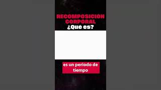 QUÉ es una RECOMPOSICIÓN CORPORAL Ganar masa muscular y perder grasa al mismo tiempo [upl. by Abas]