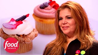 Tres cupcakes que celebran el rock de los 80  Cupcake Wars  Food Network Latinoamérica [upl. by Littman]