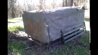 M105 ARMY TRAILER CANOPYSTORAGE SHED [upl. by Samella]