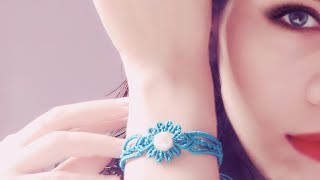 Pulseira macrame Blue Suntutorial passo a passoBy criativa e natural [upl. by Ihtraa702]