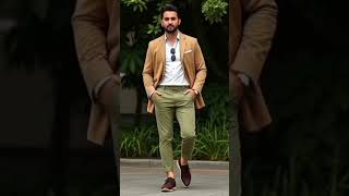 olive green and beige color combination outfit for men shorts colors outfit combination [upl. by Eniaj]