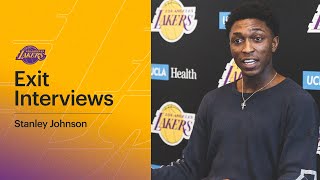 Stanley Johnson  202122 Lakers Exit Interviews [upl. by Nileuqaj]