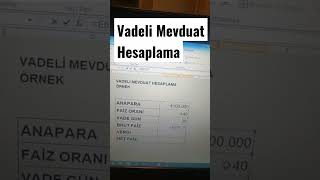 Vadeli Mevduat Nasıl Hesaplanır faiz para mevduat [upl. by Zalucki]