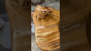 Wooden fish mouth table handicraft [upl. by Alleyn]