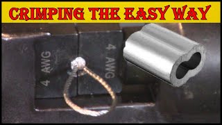 How To Crimp Aluminum Wire Rope Sleeves  Alternate Way Diy Easy [upl. by Dewhurst]