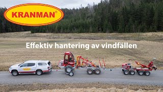 Effektiv hantering av vindfällen med Kranman P25 och Kranman 960 [upl. by Ruon]