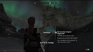 Sparing Paarthurnax Paarthurnax Dilemma mod  Skyrim The Elder Scrolls V [upl. by Joselyn]