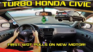 D16Y8 Turbo Honda Civic POV Cruise 4K [upl. by Noleta202]