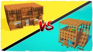 👉 Casa de PUERTAS vs casa de VALLAS  MINECRAFT [upl. by Eelsel]