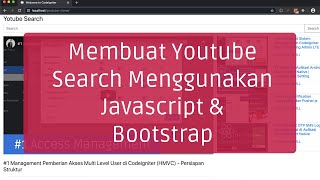 SPA Javascript amp Bootstrap Youtube Search [upl. by Refinej670]