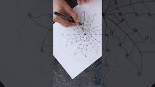 💦💫💥Zendala 14 Exploreing Zentangle and Mandala zentangledoodle zendrawing shorts zentangle [upl. by Ellenad]