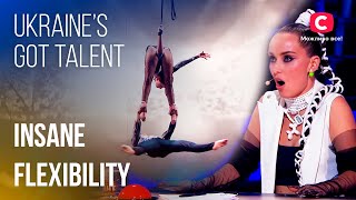 😱 EXTREME FLEXIBILITY On Aerial Straps  Best Auditions  Got Talent 2023 [upl. by Rosenblast]