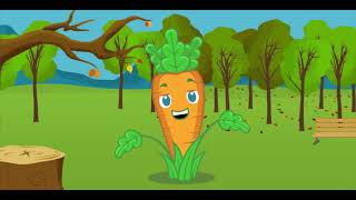 Carrot Song for Kids  Healthy Eating Rhymes [upl. by Atnauqal]