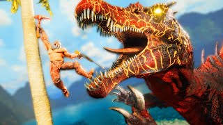 Taming a VOLCANIC SPINOSAURUS  ARK MEGA Modded Survival [upl. by Drawe]