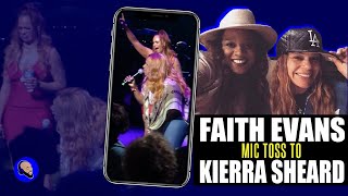 Katching Kierra Sheard amp Faith Evans mic toss  Chene Park Detroit  Aretha Franklin Ampitheatre [upl. by Oremo629]