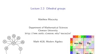 Visual Group Theory Lecture 22 Dihedral groups [upl. by Edme]