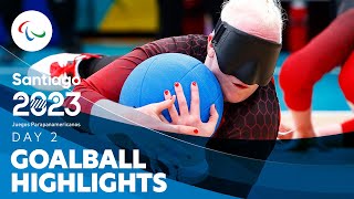 Goalball  Day 2 Highlights  Santiago 2023 Parapan American Games [upl. by Ydissak]