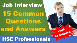 15 Common Health and Safety Interview Questions and Answers  Safety Training [upl. by Vickey]