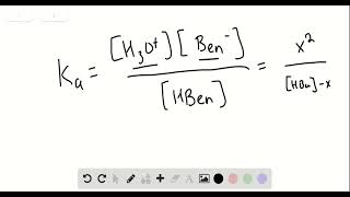 At a saturated solution of benzoic acid has a pH of Calculate the water solubility of benzoic [upl. by Lillie]