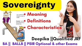 Sovereignty  Meaning Definitions and Characteristics of Sovereignty  Deepika [upl. by Nossah894]