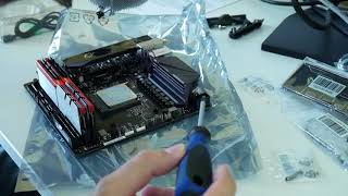 AMD Ryzen 2700 Asus ROG X470I MiniITX build part I DIY [upl. by Humphrey685]