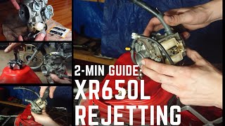 How To Change Carburetor Jets Rejet on XR650L [upl. by Hephzipah618]