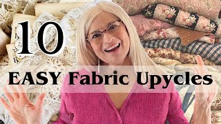 10 DIY Ideas for Repurposing Vintage Fabric Remnants No Sew Fabric Projects [upl. by Oluas882]