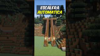 Como hacer una Escalera automatica minecraft minecraftconstrucciones sv minecrafttrucos [upl. by Ppilihp]