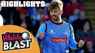 Sussex beat Durham by five wickets  Durham Jets v Sussex Sharks  Vitality Blast 2018  Highlights [upl. by Field]