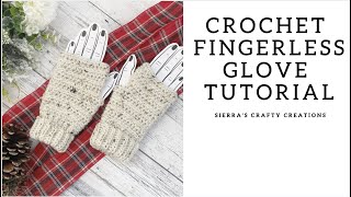 Quick amp Easy Crochet Fingerless Glove Tutorial How to Crochet Fingerless Gloves [upl. by Naoh]