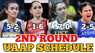 UAAP SEASON 86 SCHEDULE ROUND 2  MARCH 20 2024 MENS AND WOMENS VOLLEYBALL [upl. by Ahsinwad]