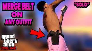 How To Get Any Belt On Any Outfit Glitch In Gta 5 Online 166 [upl. by Nohtan]