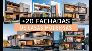 20 FACHADAS MODERNAS de CASAS PEQUEÑAS  FACHADAS BONITAS y sencillas [upl. by Meekyh]