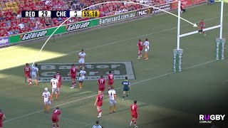 Quade Coopers outrageous in goal cross kick to Digby Ioane [upl. by Airla793]